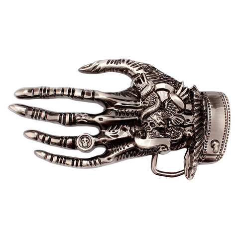 Skeleton hand belt Buckle Heavy metal rock knight buckle belt DIY homemade handmade waistband Components ► Photo 1/3