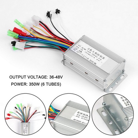 DC 36V/48V 350W Brushless DC Motor Regulator Speed Controller 105x70x35mm For Electric Bicycle E-bike Scooter ► Photo 1/6