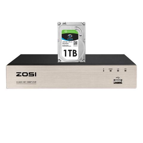 ZOSI 8 Channel TVI 4-IN-1 DVR H.265+  1080p Security CCTV DVR 8CH Mini Hybrid HDMI DVR Support Analog/AHD/TVI/CVI Camera ► Photo 1/6