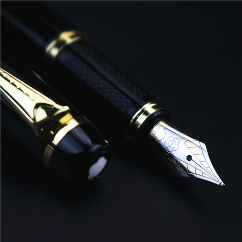 Hero 1501 Golden Eagle Fountain Pen Standard F nib Black bag packing high-grade Ink Pens ► Photo 1/6