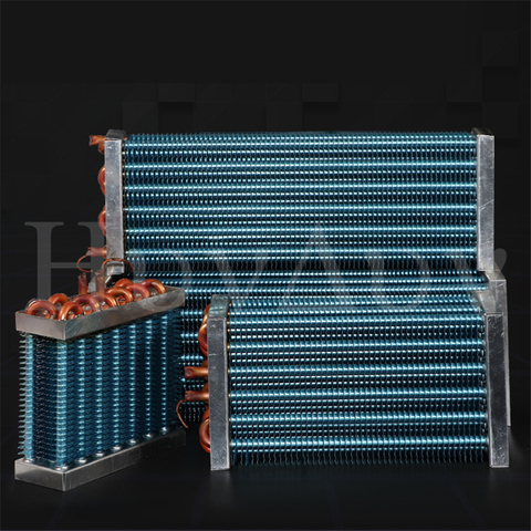 Evaporator condenser refrigeration cabinet freezer air-cooled water-cooled small copper tube radiator refrigerator ► Photo 1/6