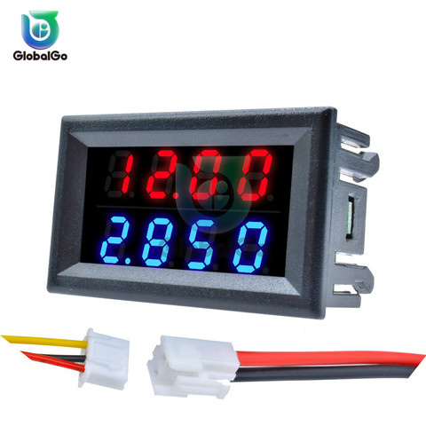 Dual LED Display Mini Digital Voltmeter Ammeter DC 100V 200V 10A Panel Amp Volt Voltage Current Meter Tester Detector 4 Bits ► Photo 1/6