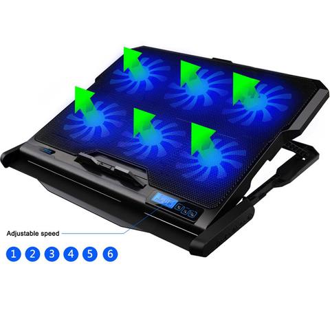 ICE COOREL K6 Laptop Cooler Six Cooling Fan Strong Wind Speed Gaming Laptop Cooling Pad Notebook Stand For 12-15.6 inch Laptop ► Photo 1/6