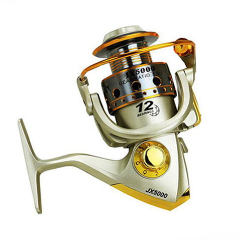 Professional Fishing Wheel 12 BB BK1000-7000 Series 5.5:1 speed reatio spinning fishing reel interchanged left/right hand wheel ► Photo 1/6