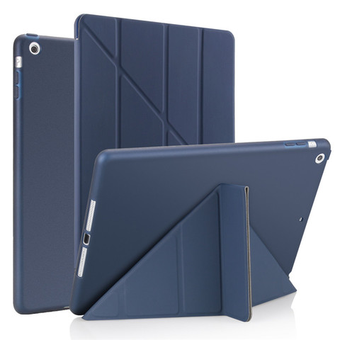 Silicone Case For Tablet iPad Mini 2022 5 4 3 2 1 PU Leather Flip Coque Case  for ipad Air 1 2 3 /ipad 2022 10.2 Pro 10.5 Smart ► Photo 1/6