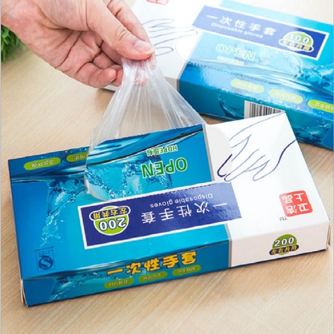 Housework Clean Kitchen Baking Gloves Box Disposable Vinyl Multifuction Transparent Thin Waterproof ► Photo 1/6
