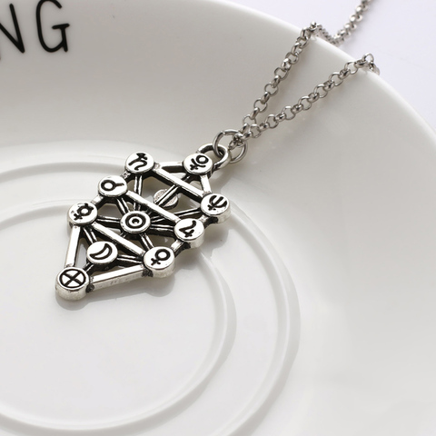 Vintage Geometric Pendant Necklace Chain Kabbalah Tree of Life Necklace Charm Pendants Fashion Jewelry ► Photo 1/6