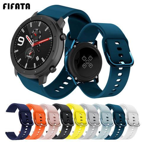 FIFATA Sport Bracelet Soft Silicone Watchband For Xiaomi Huami Amazfit GTR 47MM 42MM GTS 2 Mini Bip U GTR 2e GTS 2e Wrist Strap ► Photo 1/6