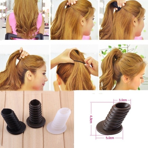 4pcs/lot Women plastic Pad Hair Styling Clip Stick Bun Maker Braid Hair Accessories Girl Magic ► Photo 1/6