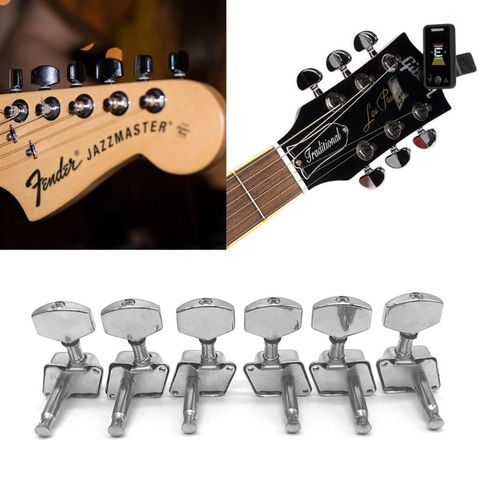 6Pcs L/R Acoustic Guitar Machine Head Knobs Folk Guitar String Tuning Pegs Tuner Wholesale Dropshipping ► Photo 1/6