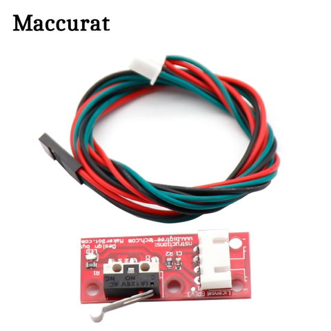 Maccurat 1pc Endstop Mechanical Limit Switches For 3D Printer Switch RAMPS 1.4 3D Printer Parts Switch module with 3 pin cable ► Photo 1/6