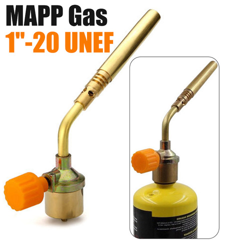 Brass Welding Torch MAPP Propane Gas Torch Self Ignition Trigger Style Heating Solder Burner Welding Plumbing Nozzles camping ► Photo 1/6