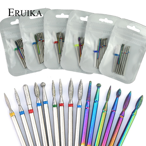 1 Set Ceramic Diamond Milling Cutter Nail Rotary Drill Bits Cuticle Clean Rainbow Burr for Electric Manicure Machine Accessory ► Photo 1/6