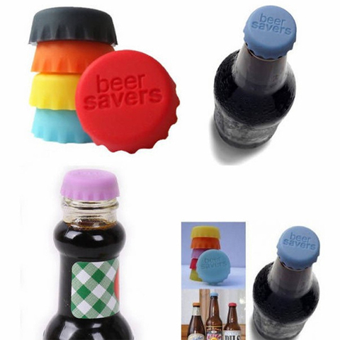 6pcs/bag Creative Home Candy Color Silica Gel Fresh-keeping Wine Bottle Cover Red Wine Beer Cover 6 Colors ► Photo 1/4