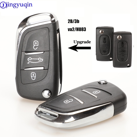 jingyuqin CE0536 Modified Flip Remote Key Shell For Peugeot 307 408 308 for Citroen C-Triomphe C-Quatre C3 C4L C5 ► Photo 1/6
