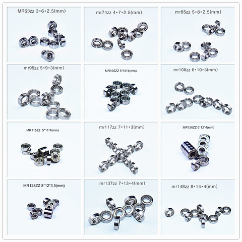Metal Seal Miniature bearing Multiple sizes 10piece free shipping Bearing MR63 MR74 MR85 MR95-105-106-115-117-126-128-137-148 ► Photo 1/6