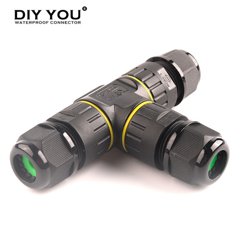 T Shape M20 IP68 Waterproof connector 3/4 Pin Electrical Cable Wire connector Terminal waterproof connector For Outdoor lighting ► Photo 1/6