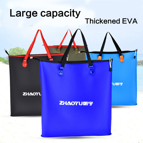 FISH Portable EVA Fishing Bag Collapsible Fishing Bucket Live Fish Box Camping Water Container Pan Basin Tackle Storage Bag ► Photo 1/6