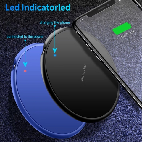 10W Qi Wireless Charger for Samsung S10 S9 Note 8 9 USB Charging Pad For iPhone 8 X XR XS Max QC3.0 Fast Wireless Charging Pads ► Photo 1/1