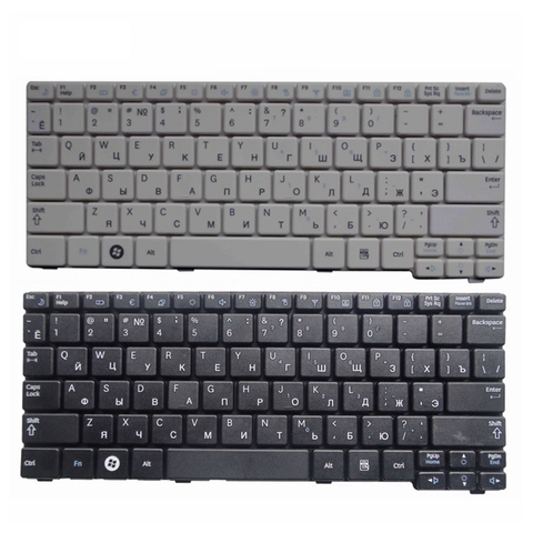 NEW russian keyboard for Samsung N150 plus N143 N145 N148 N158 NB30 NB20 N102 N102S NP-N145 Laptop black/white RU layout ► Photo 1/3