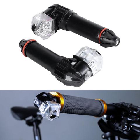 1pair Bicycle Handlebar Turn Signal  USB Charg Bike Cycling Turn Signal LED Handlebar Bar End Plugs  Safety Indicator Lights ► Photo 1/6