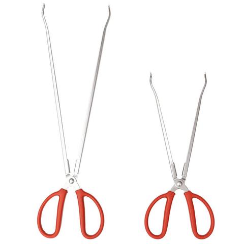 2PCS Portable Stainless Steel Scissor Shape Garbage Clip Tongs Gadget For Barbecue Outdoor Kitchen 38cm 53cm ► Photo 1/6