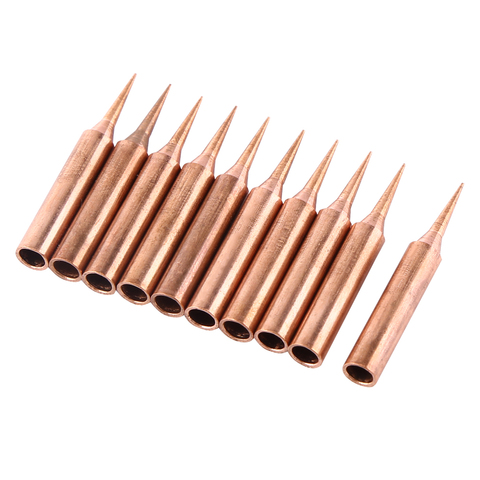 10Pcs/Lot Soldering Tips Pure Copper Low Temperature Soldering Iron Solder Tips Replacement Repair Station 900M-T-I ► Photo 1/6