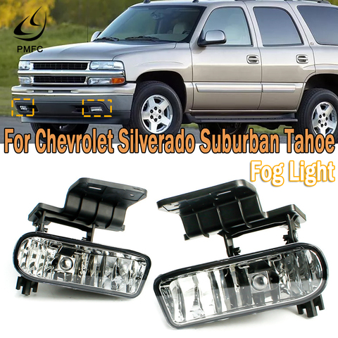 PMFC Fog light Driving Lamp Clear Lens Fog Lamp Assembly For Chevrolet Silverado 99-02 Suburban 00-06 Tahoe 00-06 YC101000 ► Photo 1/6