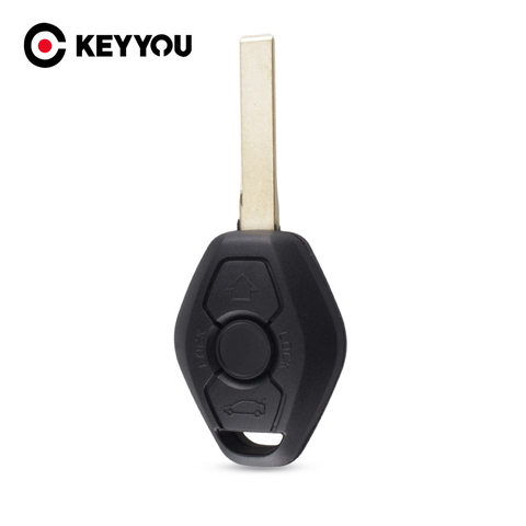 KEYYOU 3 button UNCUT REMOTE KEY CASE SHELL For BMW 3 5 7 Series 325 325i 325ci 330 330i 325 325i 525 525i X5 X3 Z3 Z4 ► Photo 1/6