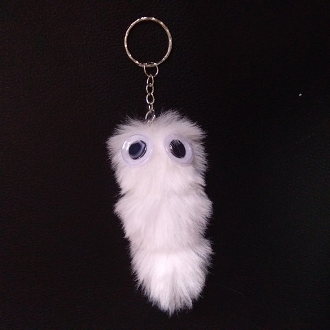 New Eye Pompon Key Chain Fluffy Fake Fur Ball Key Ring Cute Pendant Bag Charming Car Key Holder Personality Gifts ► Photo 1/6