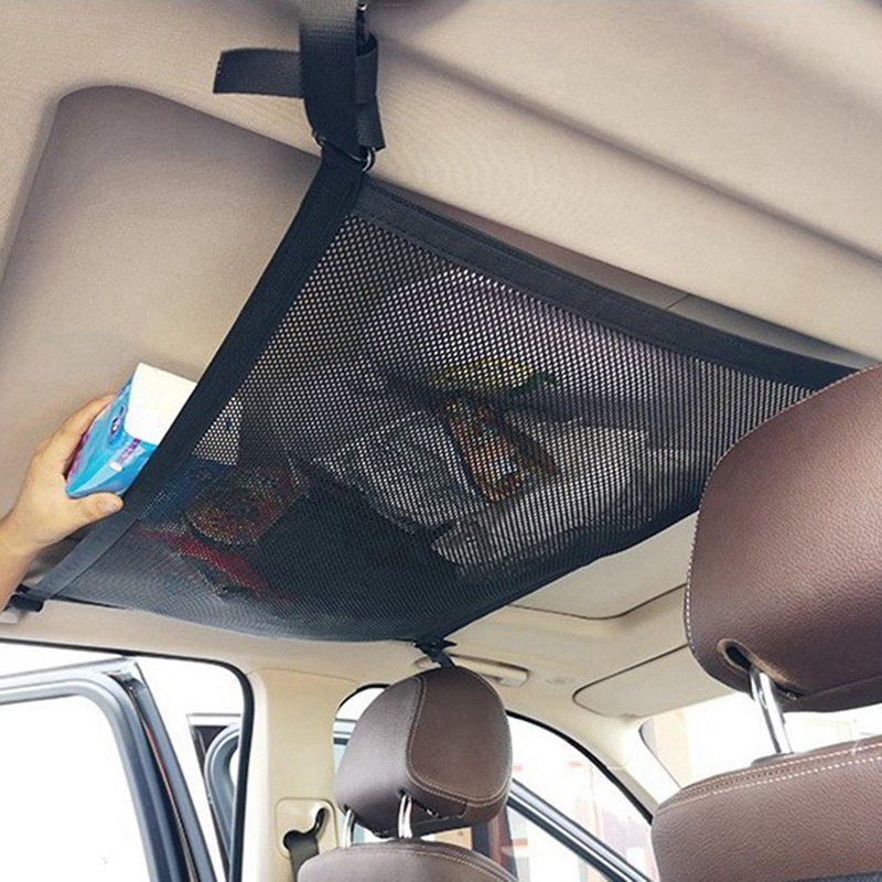 Car Ceiling Storage Net Mesh Auto SUV Roof Cargo Organizer Pocket Mesh Holder