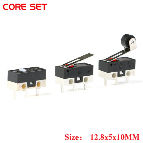 10 Pcs Micro Limit Switch Mouse Button Tact Switch Without Handle/ With Handle/ With Handle Roller Micro switch 1A 125V AC 3Pins ► Photo 1/5