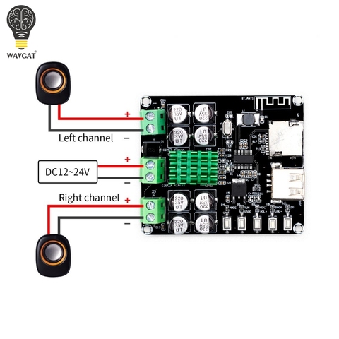 TPA3116D2 XH-M422 DC12-24V 50W + 50W Bluetooth 4.0 amplifier board TPA3116 With Bluetooth U disk TF card player VHM-302 ► Photo 1/6