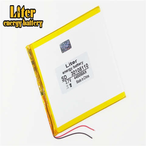 polymer lithium battery 30105110 3.7V 4400mah mp5 power bank tablet PC PDA DIY product rechargeable battery ► Photo 1/4