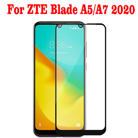 3D Full Glue Tempered Glass For ZTE Blade A5 2022 Full Cover Protective film Screen Protector For ZTE Blade A7 2022 ► Photo 1/5