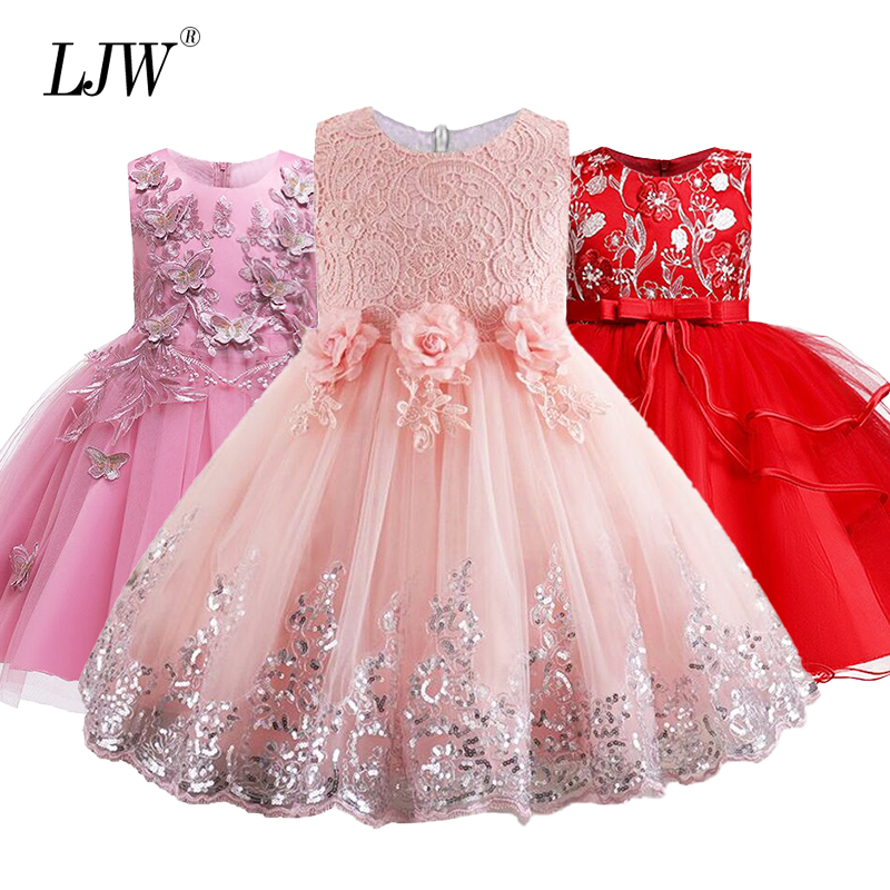 3-14 Years Girls Dress Princess Wedding Party Evening Baby Girl Lace Dress  For Kids Christmas Clothes Elegant Teen Girl Vestidos