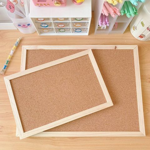 Cork Wood Wall Hanging Message Bulletin Board Frame Notice Note Memo Board for Home Office Shop School Photo Background ► Photo 1/6