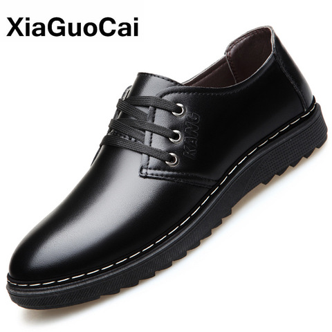 Autumn Winter Men Shoes Leather Casual Breathable Male Footwear Business British Luxury Outside Warm Lace Up Mans Flats 2022 ► Photo 1/6