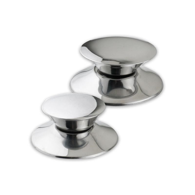 2pcs Stainless Steel Replacement Pot Lid Knobs Pans Cover Handle Durable Silver Wok Lids Grip Cookware Accessories 