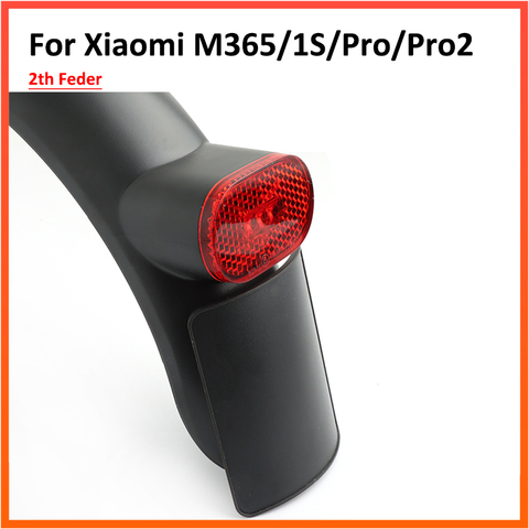European 2th Fender for Xiaomi Scooter M365 1S Pro/ Pro 2 Rear Mudguard Taillight Brake Taillight License Plate Parts ► Photo 1/6