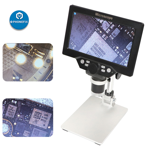G1200 Electronic Digital Microscope 12MP 7 Inch Large LCD Display 1-1200X Continuous Amplification Magnifier Soldering Repair ► Photo 1/6