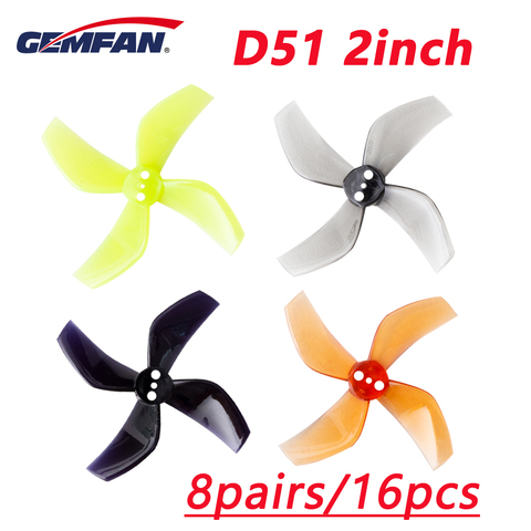 GEMFAN D51 2022 2x2 2inch 50.3mm 4-Blade PC Propeller 1.5mm for RC FPV Racing Freestyle Tinywhoop BETA85X 2inch Drone ► Photo 1/6