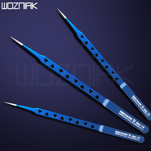 MECHANIC hollow heat-dissipating tweezers, lengthened thickened high hardness tweezers for repairing mobile phone PCB IC tweezer ► Photo 1/6