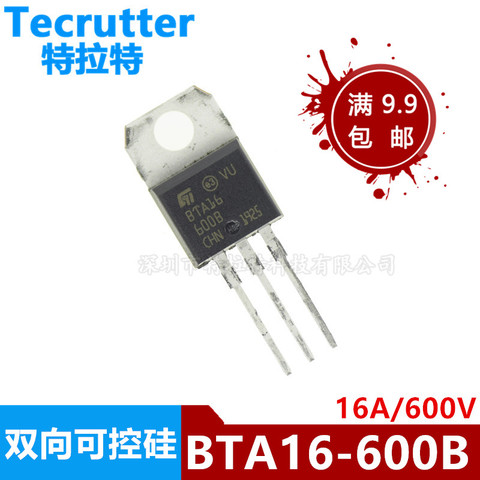 10pcs/lot BTA16-600B BTA16-600 BTA16 Triacs 16 Amp 600 Volt TO-220 new original ► Photo 1/4