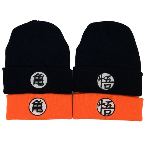 Cartoon Men Beanies Boys Winter Son Goku Embroidery Casual Knitted Bonnet Hats Unisex ► Photo 1/6