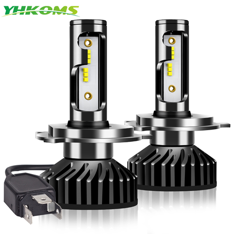 YHKOMS Led Head Light Car H4 Car Headlight Bulb Auto H7 H1 H3 H8 H9 H11 9005 HB3 9006 HB4 880 881 H27 6000K 80W 12000LM 12V 24V ► Photo 1/6