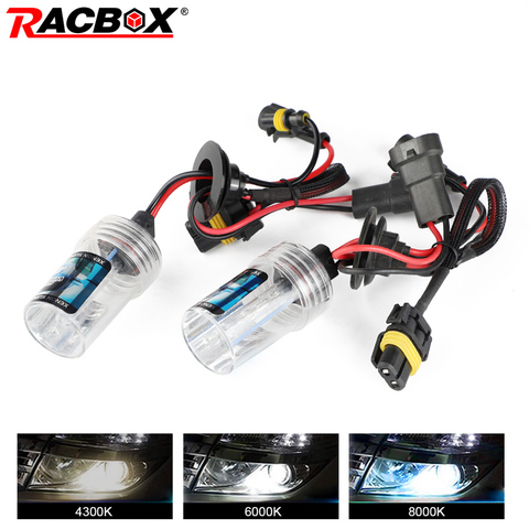 RACBOX 55W HID Xenon Single Bulb Lamp 12v For Headlight Conversion H1 H3 H4-1 H7 H8/H9/H11 HB3 HB4 9005 9006 4300k 6000k 8000K ► Photo 1/6