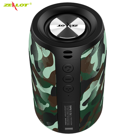 ZEALOT S32 Wireless Bluetooth Speaker Mini Portable HIFI Subwoofer Speaker with fm Radio Column Support TF, TWS, USB Flash Drive ► Photo 1/6