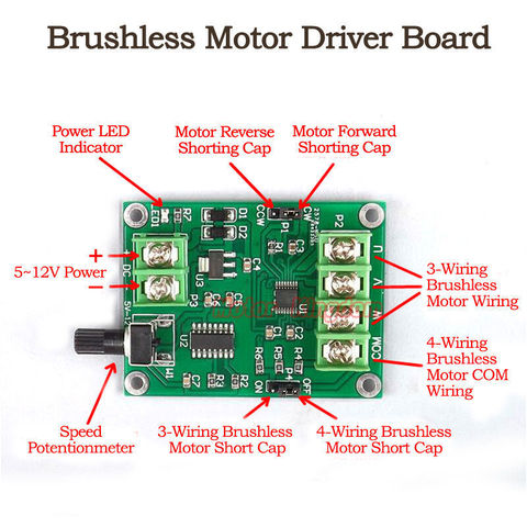 DC 7V-12V  3 Wire 4 Wire Brushless  Motor Drive  Board  Speed Control  Module Board Optical Drive Hard Drive Motor Controller ► Photo 1/4