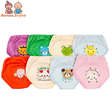 4pcs/Lot Baby Diaper Reusable Panties 4 Layers Training Shorts Toddlers Washable Nappy ► Photo 1/6